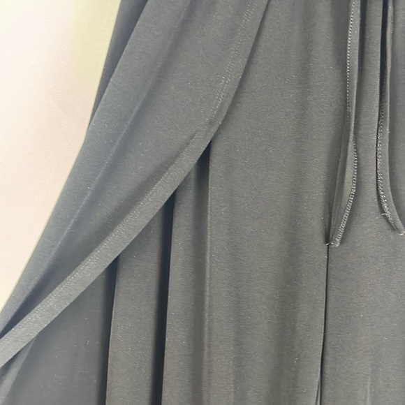 1. State Beachy Split Front Hem Drawstring Pull On Black Pants Womens Size S - Picture 6 of 13